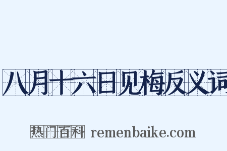 八月十六日见梅反义词是什么意思的图片